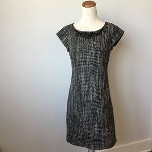 Banana Republic Black White Tweed Boucle Dress 8